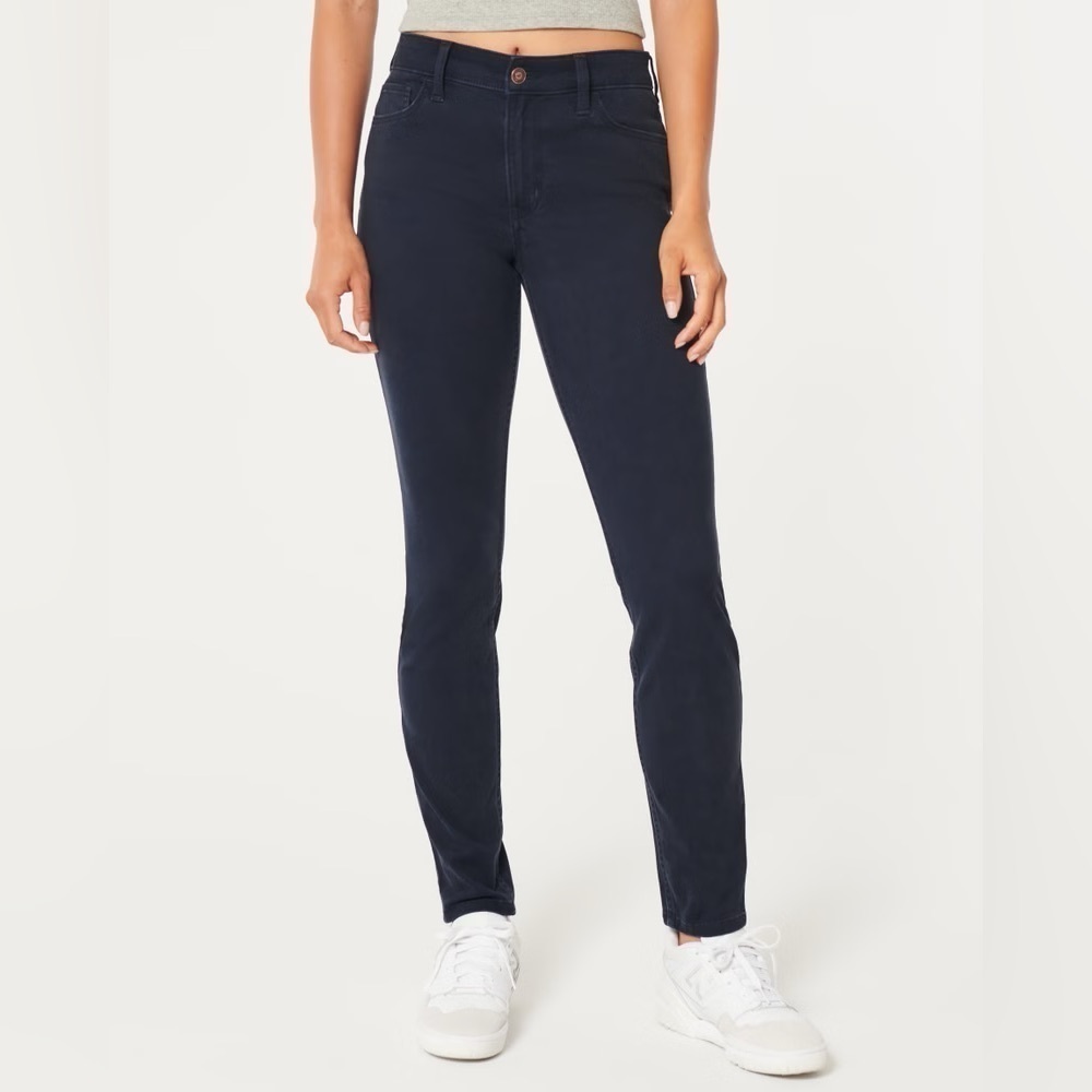 Hollister Navy Blue High Rise Super Skinny Jeans